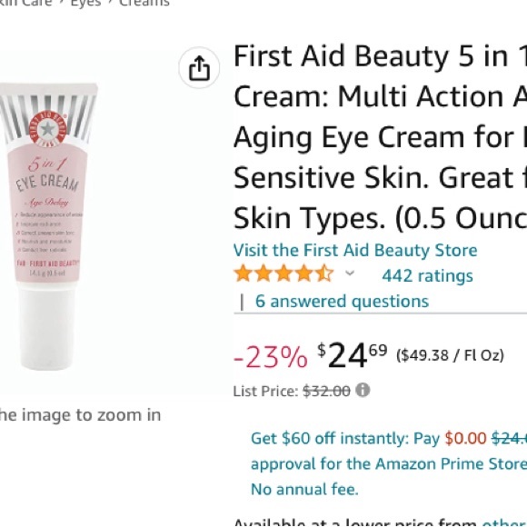 First Aid Beauty Bath & Body Beautiful Eye Cream First Aide Beauty